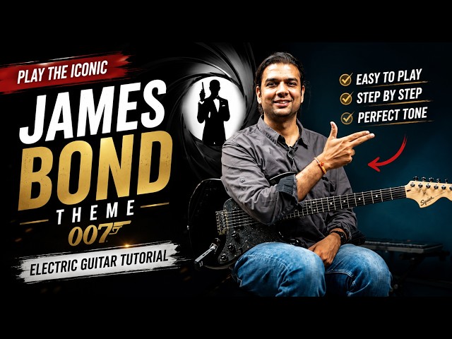 James Bond Theme on Electric Guitar - Easy Tutorial (Step by Step)