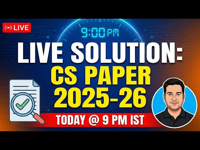 Solving Today's Class 11th Computer Science Paper LIVE! (2025-26) | Solution & Expert Analysis!