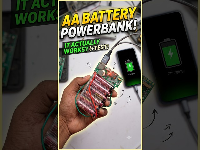I Made Powerbank with AA Cells #diyfreakintelugu #eveready #alkaline #powerbank #fyp #viral #foryou