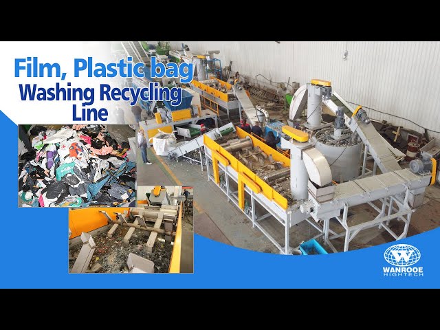 200-2000kg/h Plastic PP PE Film Shredder Washing Line and Plastic Bag Squeezing Dryer Machine