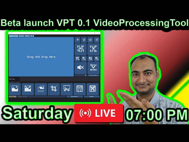 Beta launch of  VPT 0.1 {Video Processing tool} English