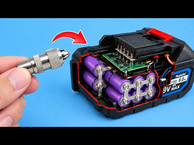🔋Never Buy Drill Batteries Again! Use a Coaxial Cable Connector and Watch What Happens! 😱