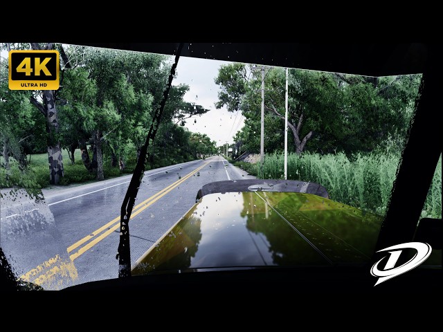 4K Heavy Rain Realistic Ultra Graphics | American Truck Simulator  1.59 Mods + Snowymoon | Gameplay