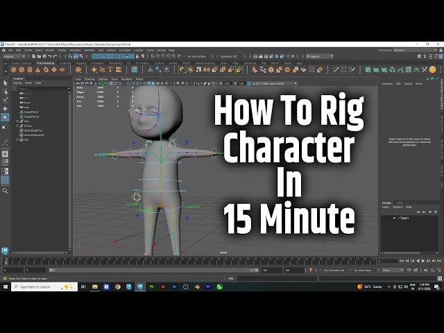How to Rig a Character in 15 Minutes | Beginner Friendly Tutorial | Maya Rigging