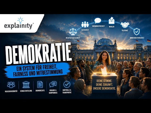 Democracy simply explained (explainity® explanatory video)