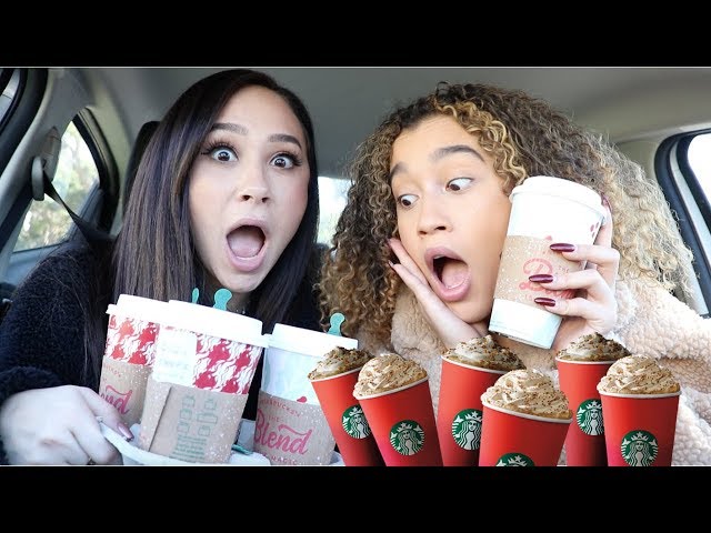 TRYING EVERY SINGLE STARBUCKS HOLIDAY DRINK w/ Franny Arrieta