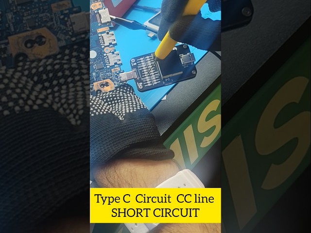 Laptop Type-C CC Line Short Circuit Finding | Easy & Fast Method  | Chip Level Repair Training |