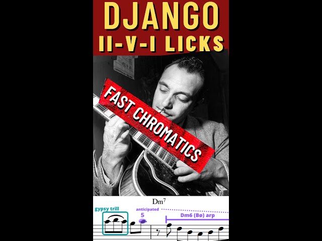 INSANE Chromatic descent lick by Django Reinhardt from Minor Swing