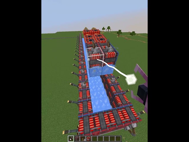 Building a magnetic cannon in the Minecraft Create Mod
