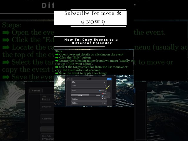 How To Copy Events to a Different Calendar 🐧 Gnome Calendar 🐧 #Shorts #KGROSShorts #howToGnome
