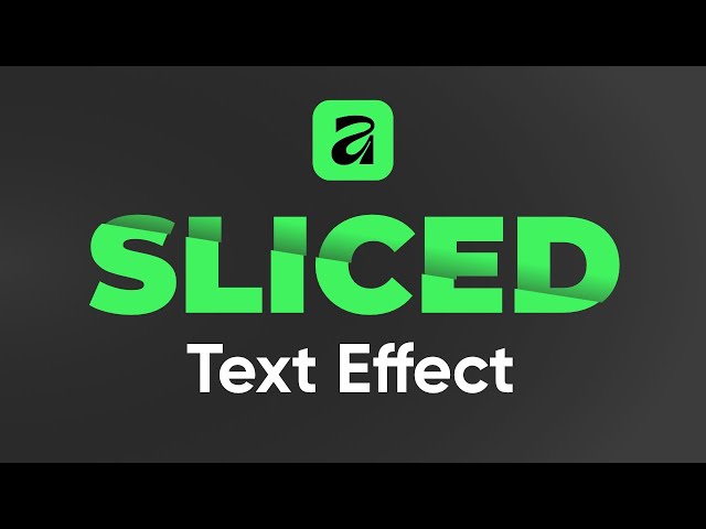 SLICED TEXT effect in Affinity 3