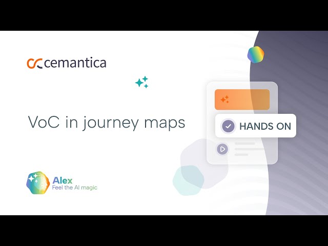 Cemantica Hands on: Voice of Customer (VoC) in journey maps