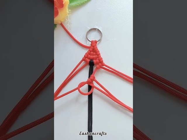 DIY Cutest Watermelon Keychain Ever! 🍉 #diy #keychain #crafts #Macrame #shorts #reels