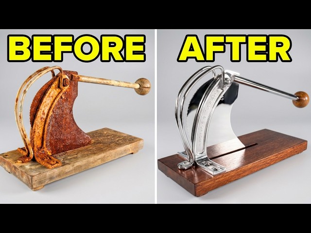 ASMR - Extremely Rusty and Destroyed Guillotine Restoration