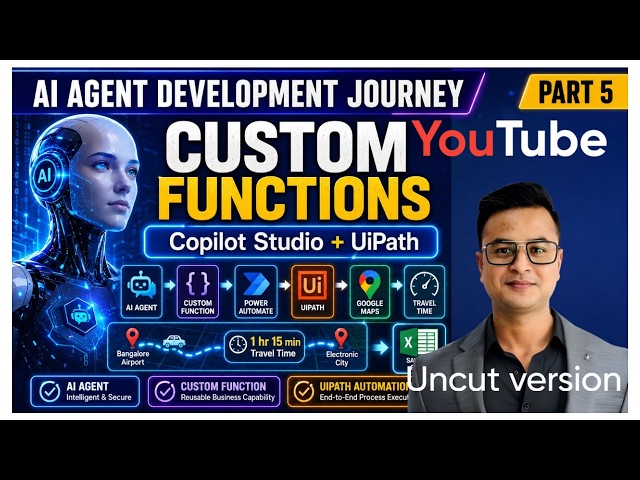 AI Agent Custom Functions | Copilot Studio + Power Automate + UiPath Automation | Part 5