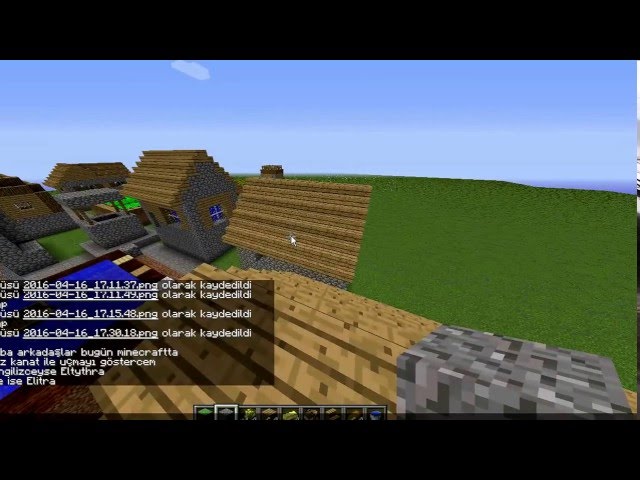 Minecraft'ta Elitra yani kanat kullanımı FULL HD !!!!!!.