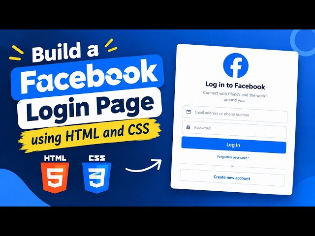 Build a Facebook Login Page using HTML and CSS