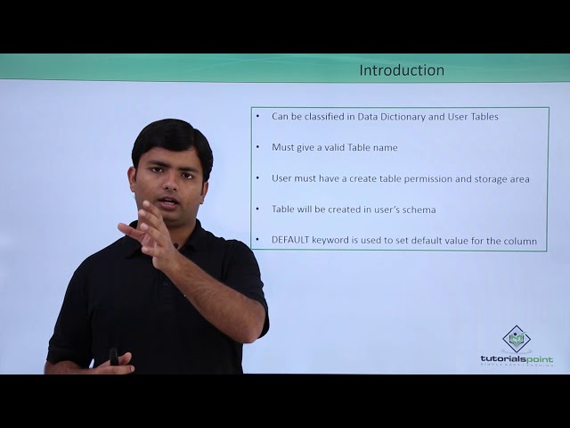 Oracle - SQL - Create Table