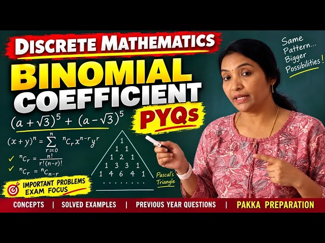 Discrete Mathematics | Binomial Coefficient Problems | Important PYQs | Exam Focus 🔥 #DMGT #DMR25