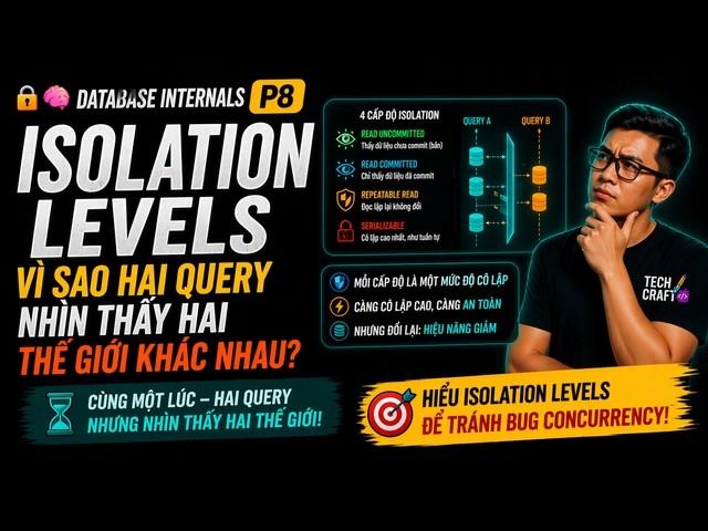 🧠 Database Internals P8: Isolation Levels — Vì Sao Hai Query Nhìn Thấy Hai Thế Giới Khác Nhau