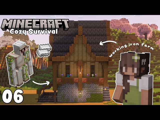 Building an Iron Farm! | Cozy Minecraft Survival Let's Play - Ep. 06 🐝