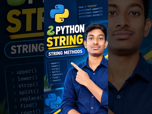 Python String in Telugu | Python Strings Explained with Examples #shorts