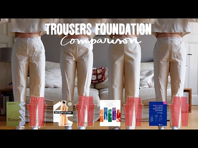 Comparing 4 pattern drafting techniques - Trouser pattern block (Trouser Foundation 2/4)