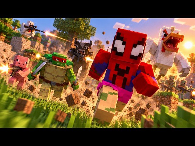 os MOBS me PERSEGUIRAM com ARMAS no MINECRAFT!