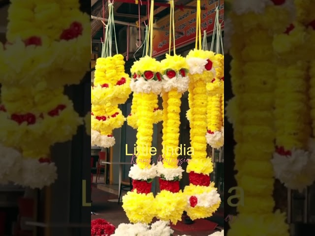 A little wander through Little India in Klang, Malaysia ✨ Banana leaf lunch, fresh flower garlands