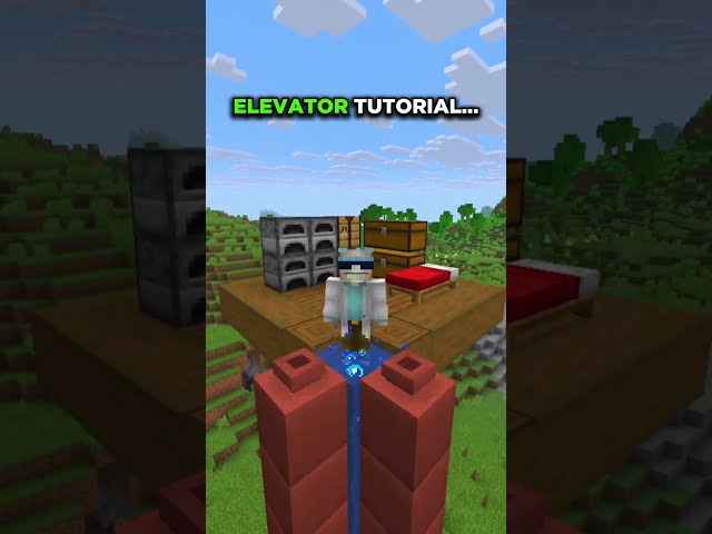ELEVATOR MINECRAFT TUTORIAL 😱  #minecraft #shorts