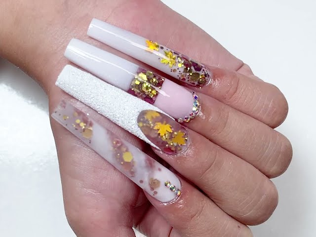 LDS MAPLE GLITTER NAIL ART✨💅 - Naill Fall Design #short