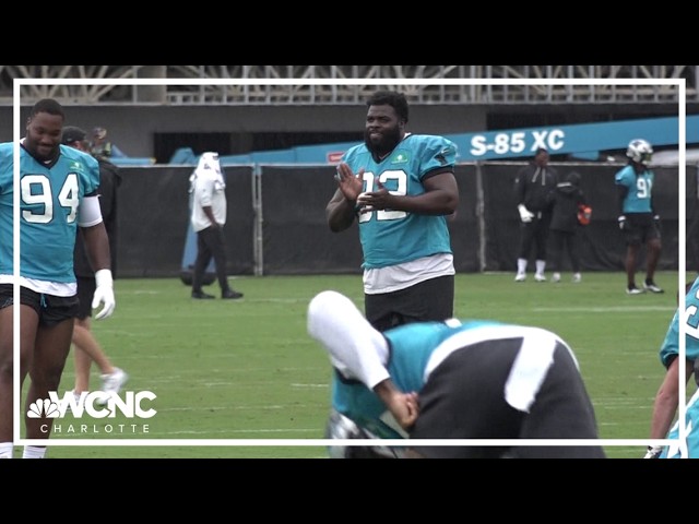 Panthers' Lee Hunter preps for game at Cleveland