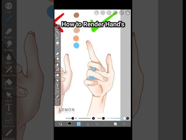 Hand Render ✨🩷 #art#render#digitalart#ibispaintx#drawing#tutorial#trending#trend#viral#fypシ