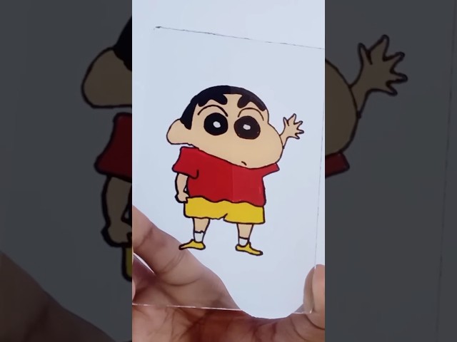 Shinchan Glass painting 😍 #shinchan #art #glasspainting