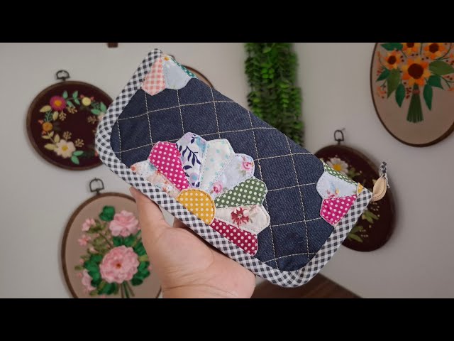 How to sew a patchwork handbag:Let's sew a patchwork handbag with old jeans and scrap(diy)