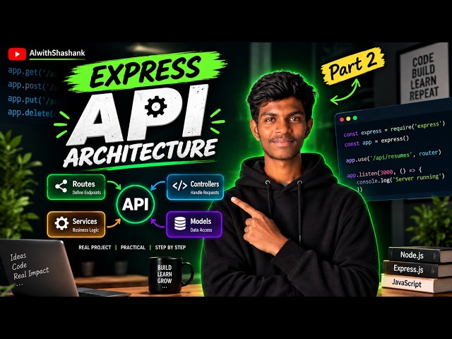 How Real APIs Are Structured 🚀 | Routes, Controllers, Services & Models | Node.js + Express | Telugu