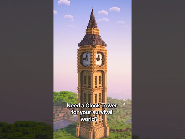 Minecraft Medieval Clock Tower🕰️ #minecraft #minecraftbuilds