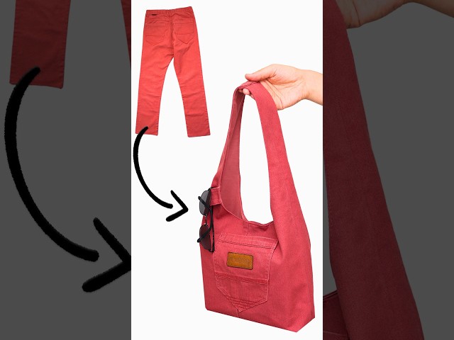 Upcycle Old Jeans into a Hobo Shoulder Bag Easily | Miarti Sewing Tips 🧵