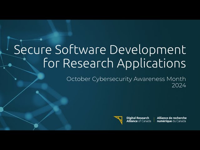 Secure Software Development for Research Applications