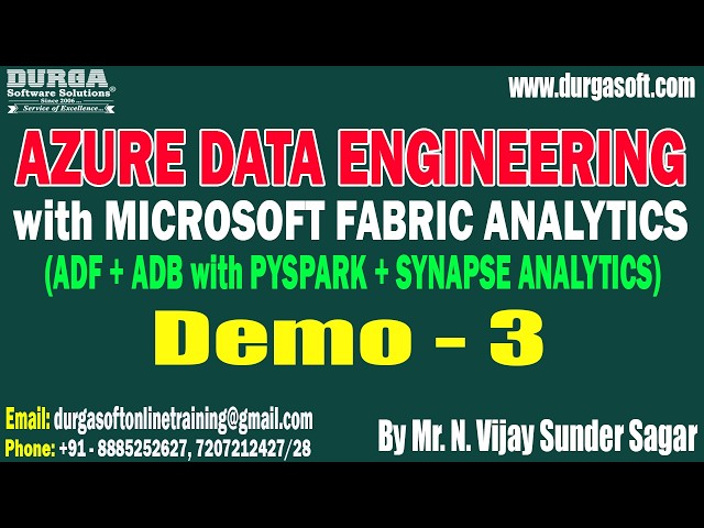 AZURE DATA ENGINEERING with MICROSOFT FABRIC ANALYTICS tutorials || by Mr. N. Vijay Sunder Sagar