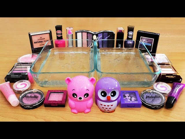 Mixing Makeup Eyeshadow Into Slime ! Pink vs Purple Special Series Part 5 ! Satisfying Slime Video