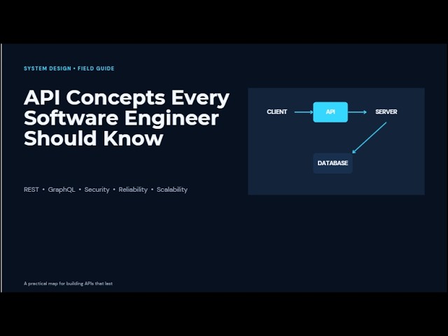 API Concepts Every Software Engineer Should Know | REST, GraphQL, Security, Reliability & More