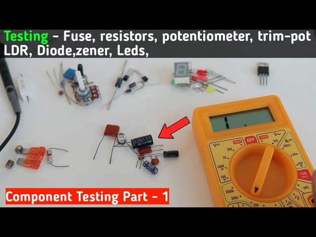 Basic Electronics Components Testing using Multimeter in Hindi Part-1