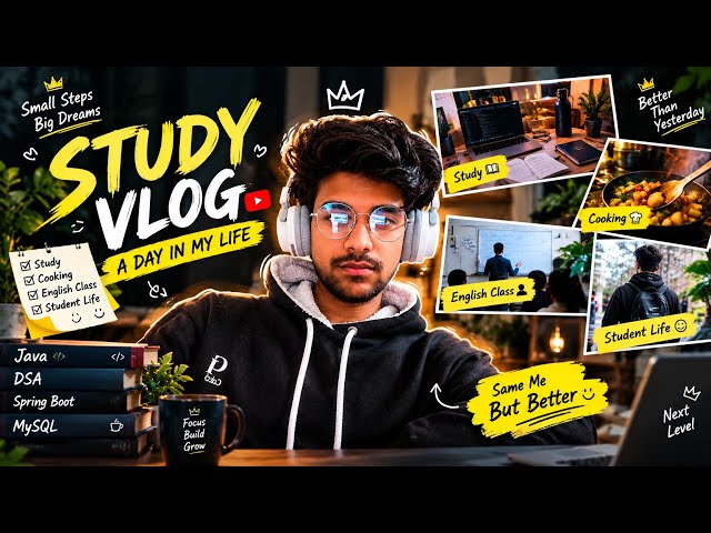 A Day in My Life 📚 | Study, Coding, Class & Student Life | Daily Vlog