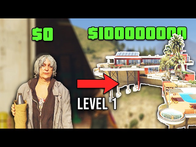 24 Hours to Buy A MANSION From Level 1 in GTA 5 Online