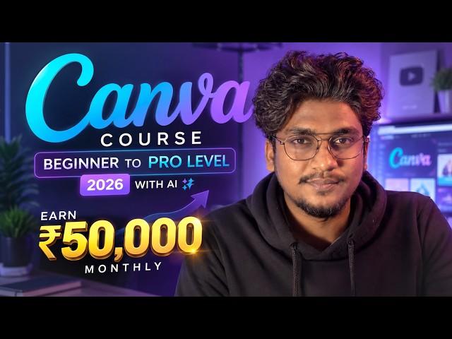 Canva Full Course with AI in Tamil 2026 | Canva Tutorial for Beginners to Advanced | Free Course Jio