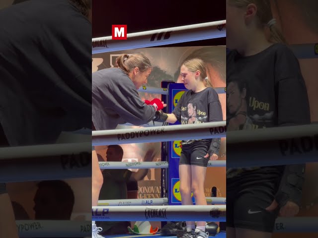 Katie Taylor shares special moment with 10-year-old Dublin fan ahead of farewell fight