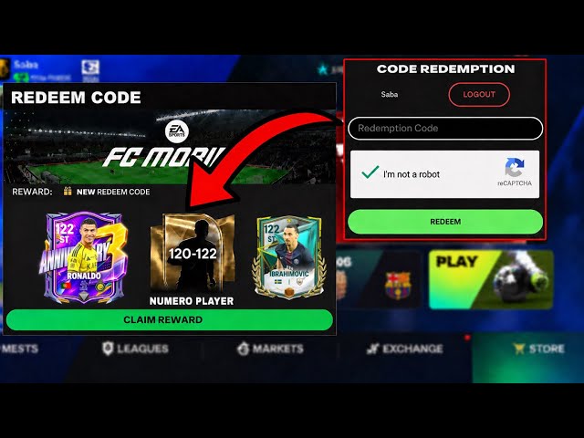  NEW FC MOBILE REDEEM CODE!!! FREE 120-122 OVR NUMERO PLAYERS IN FC MOBILE!