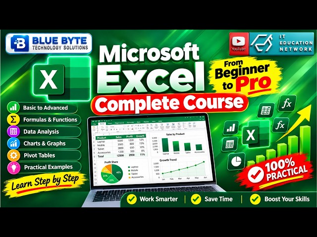 Microsoft Excel Complete Course - 72 - How to create separate worksheets from pivot table