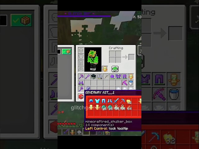 Minecraft KIT GIVEAWAY IN GLITCH SMP 💀 #minecraft #shorts #kitgiveaway